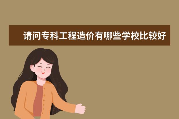 请问专科工程造价有哪些学校比较好