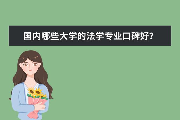 国内哪些大学的法学专业口碑好？