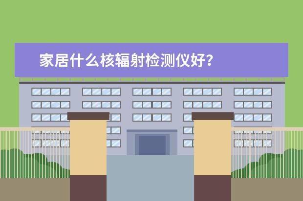 家居什么核辐射检测仪好？