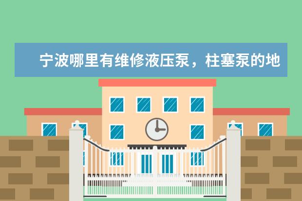 宁波哪里有维修液压泵,柱塞泵的地方啊