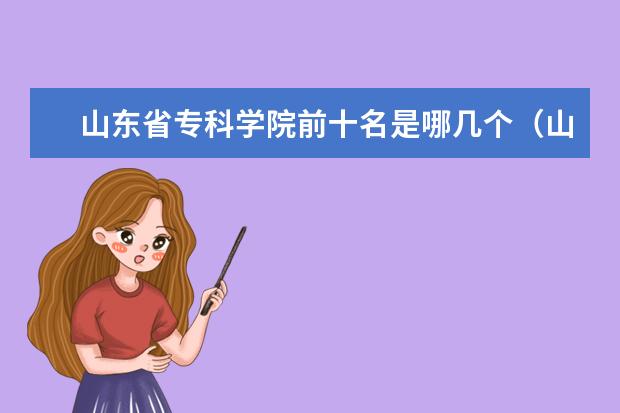 山东省专科学院前十名是哪几个(山东省国办高职排名)