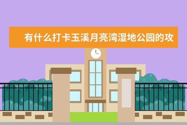 有什么打卡玉溪月亮湾湿地公园的攻略？