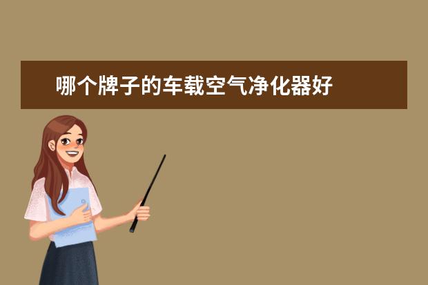 哪个牌子的车载空气净化器好
