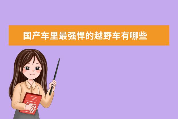 国产车里最强悍的越野车有哪些