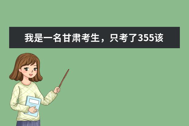 我是一名甘肃考生，只考了355该填哪些高职院校