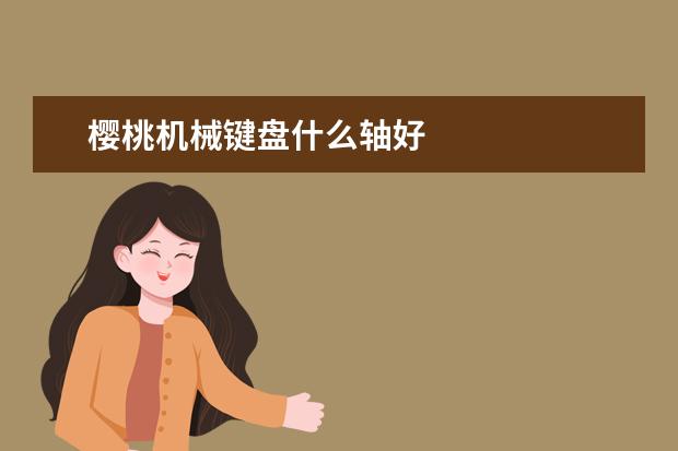 樱桃机械键盘什么轴好