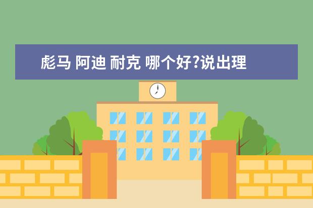 彪马 阿迪 耐克 哪个好?说出理由！