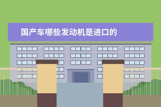 国产车哪些发动机是进口的