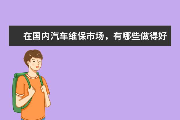 在国内汽车维保市场,有哪些做得好的品牌和供应商?