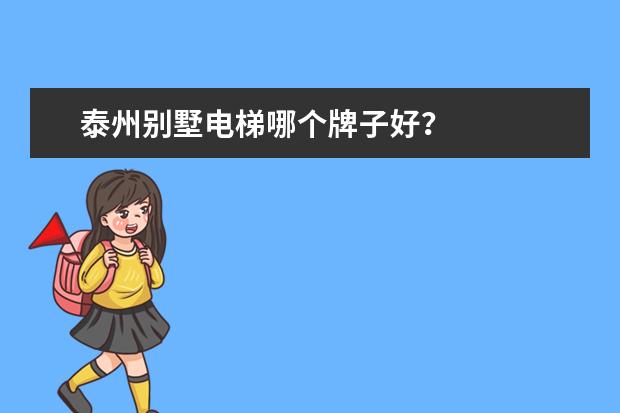 泰州别墅电梯哪个牌子好？