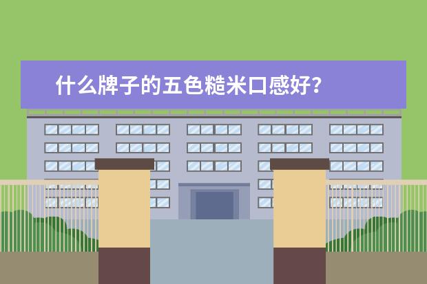 什么牌子的五色糙米口感好？