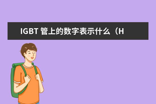 IGBT 管上的数字表示什么（H15R1202) 如果没有这型号改换什么样的