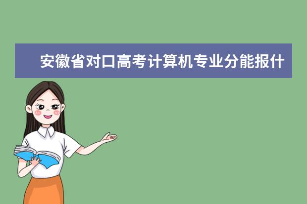 安徽省对口高考计算机专业分能报什么学校啊,求解