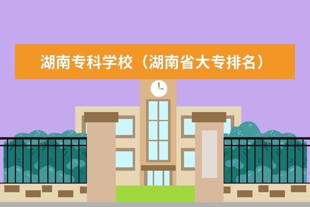 湖南专科学校(湖南省大专排名)
