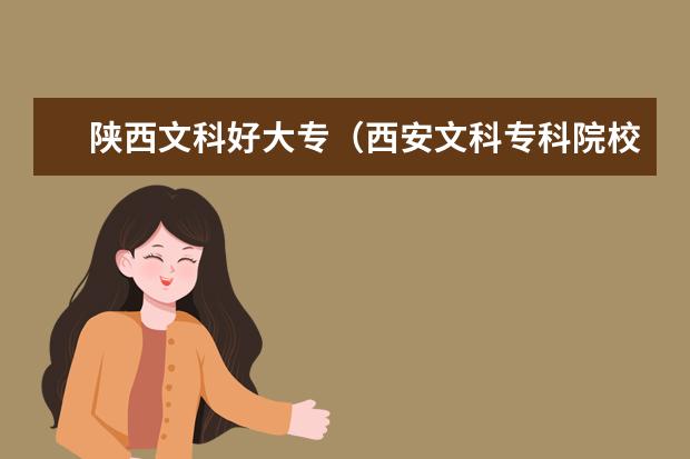 陕西文科好大专（西安文科专科院校排名）