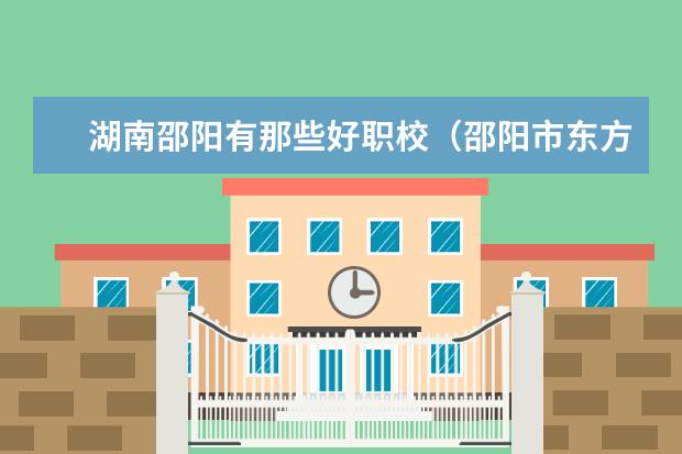 湖南邵阳有那些好职校（邵阳市东方学校是普高还是职校）
