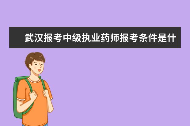 武汉报考中级执业药师报考条件是什么?