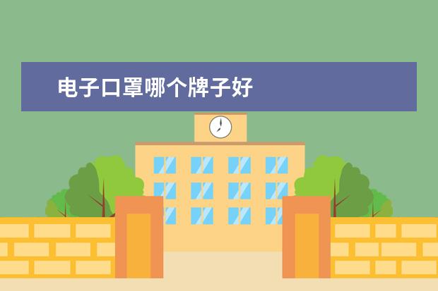 电子口罩哪个牌子好