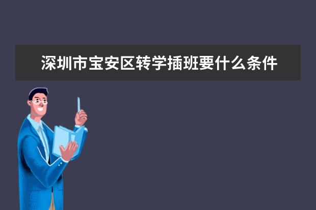深圳市宝安区转学插班要什么条件