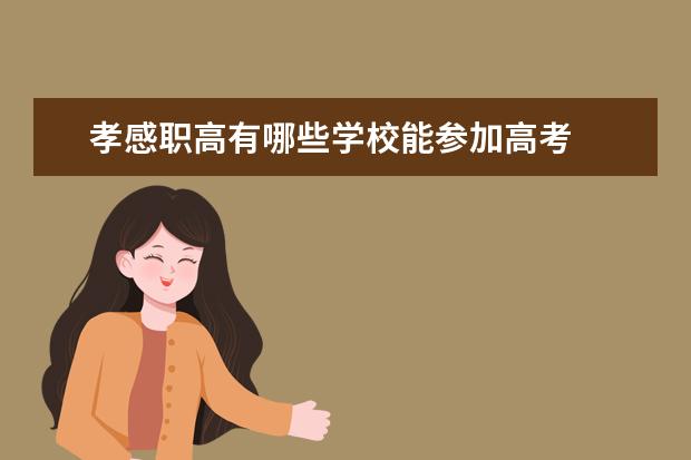孝感职高有哪些学校能参加高考