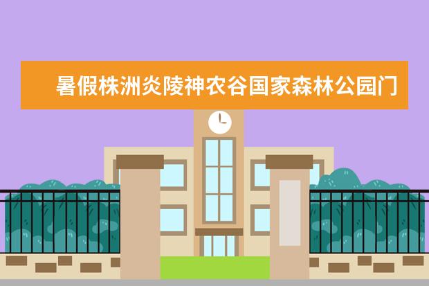 暑假株洲炎陵神农谷国家森林公园门票多少钱？